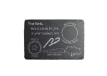 welsh slate rectangle santa treat platter with areas for mince pie